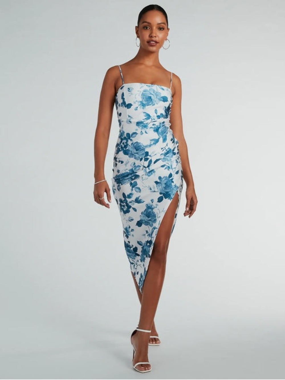 Windsor Blue Floral Dress – Size M